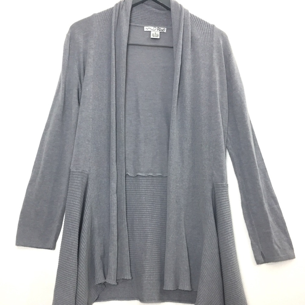 RXB Womens Light Gray Cardigan Sweater Size Small